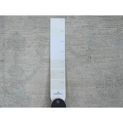 Oushak And Peshawar Wool Hand Knotted Rug Grey 2.7x11.7 -O089903
