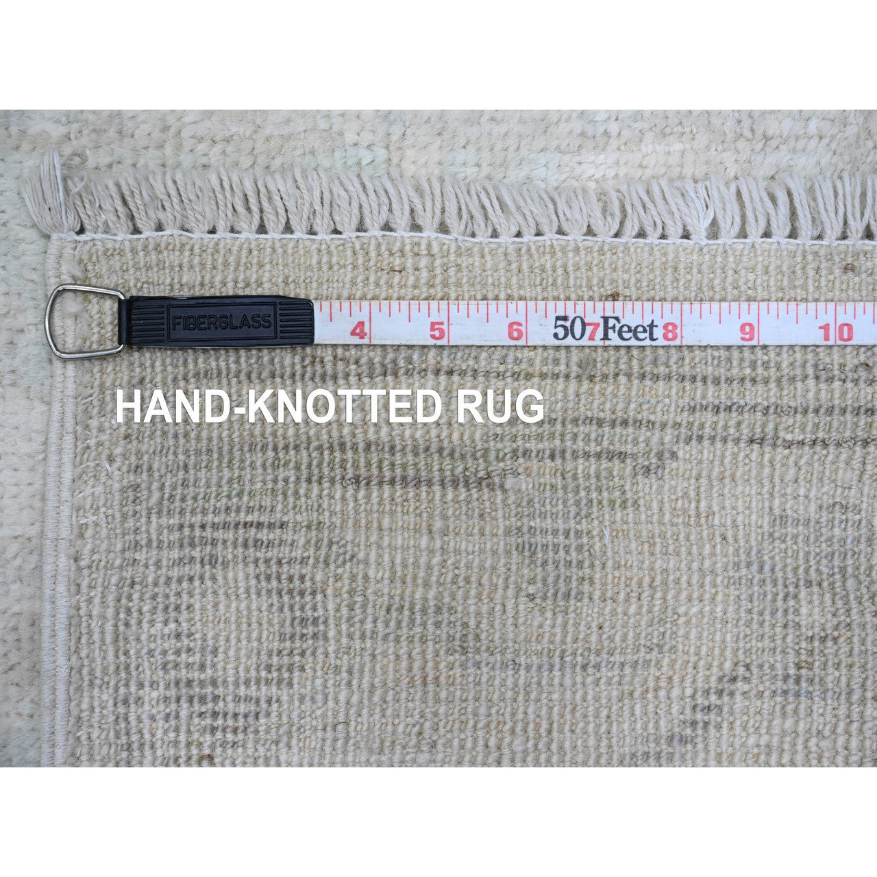 Gray 2'7" x 11'7" Oushak And Peshawar Hand knotted Wool Rug - Sku: O089903