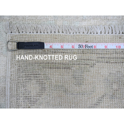 Oushak And Peshawar Wool Hand Knotted Rug Grey 2.7x11.7 -O089903