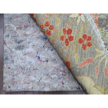 Oushak And Peshawar Wool Hand Knotted Rug Grey 9.8x9.9 -O089908