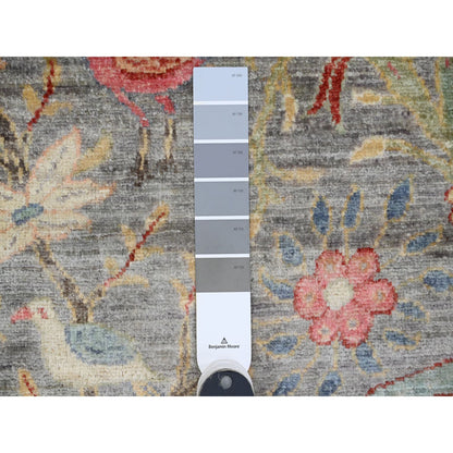 Oushak And Peshawar Wool Hand Knotted Rug Grey 9.8x9.9 -O089908