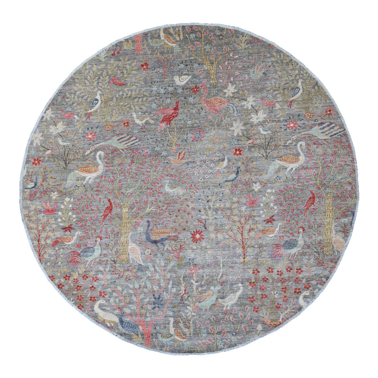 Oushak And Peshawar Wool Hand Knotted Rug Grey 9.6x9.9 -O089909