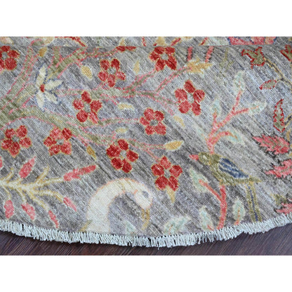 Oushak And Peshawar Wool Hand Knotted Rug Grey 9.6x9.9 -O089909
