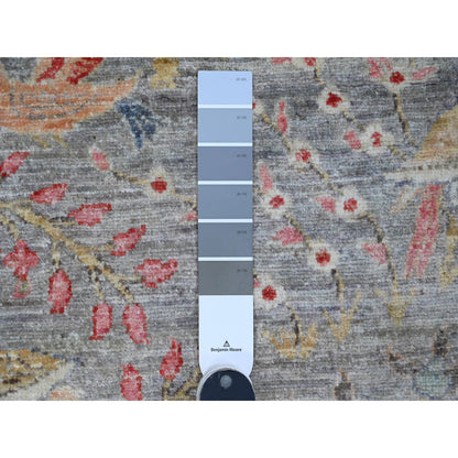 Oushak And Peshawar Wool Hand Knotted Rug Grey 9.6x9.9 -O089909