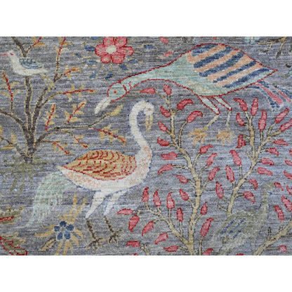 Oushak And Peshawar Wool Hand Knotted Rug Grey 9.6x9.9 -O089909