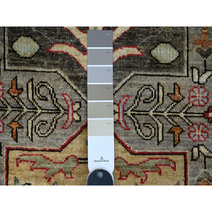 Oushak And Peshawar Wool Hand Knotted Rug Grey 2.6x5.9 -O089913