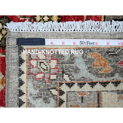 Oushak And Peshawar Wool Hand Knotted Rug Grey 2.6x5.9 -O089913