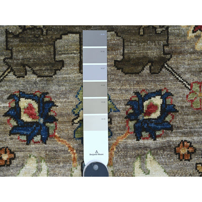 Oushak And Peshawar Wool Hand Knotted Rug Grey 3.0x5.10 -O089914