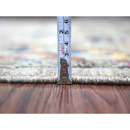 Oushak And Peshawar Wool Hand Knotted Rug Grey 3.0x5.10 -O089914