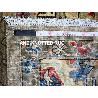 Oushak And Peshawar Wool Hand Knotted Rug Grey 3.0x5.10 -O089914