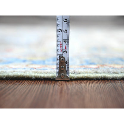 Oushak And Peshawar Wool Hand Knotted Rug Grey 2.7x10.2 -O089917