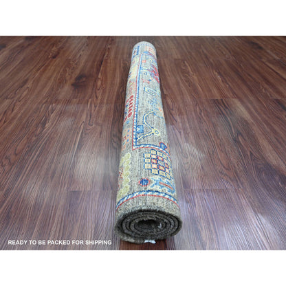 Oushak And Peshawar Wool Hand Knotted Rug Grey 3.1x4.11 -O089918