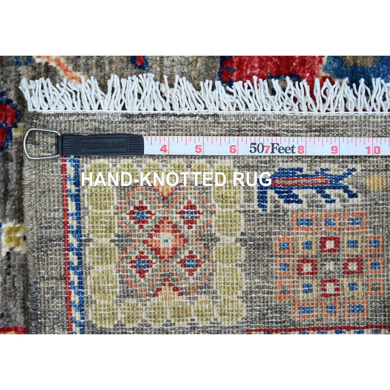 Gray 3'1" x 4'11" Oushak And Peshawar Hand knotted Wool Rug - Sku: O089918