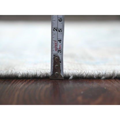 Oushak And Peshawar Wool Hand Knotted Rug Grey 3.1x10.0 -O089930