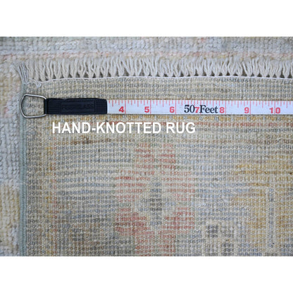 Oushak And Peshawar Wool Hand Knotted Rug Blue 2.8x24.9 -O089935
