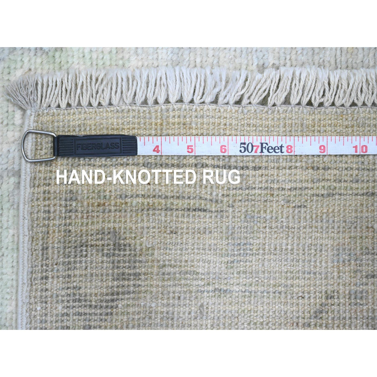 Gray 2'9" x 9'7" Oushak And Peshawar Hand knotted Wool Rug - Sku: O089946