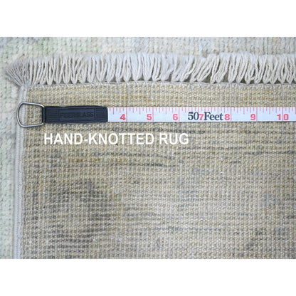 Oushak And Peshawar Wool Hand Knotted Rug Grey 2.9x9.7 -O089946