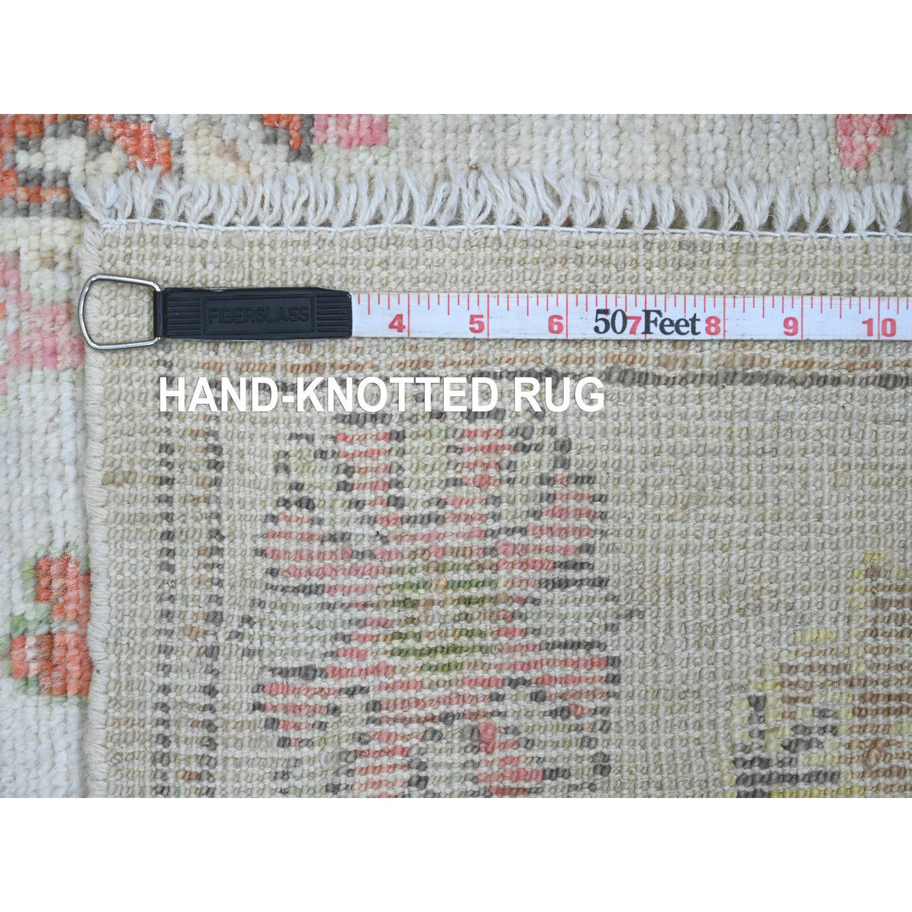 Ivory 2'11" x 5'11" Oushak And Peshawar Hand knotted Wool Rug - Sku: O089949