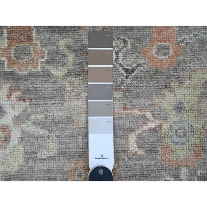 Oushak And Peshawar Wool Hand Knotted Rug Brown 3.2x23.7 -O089950