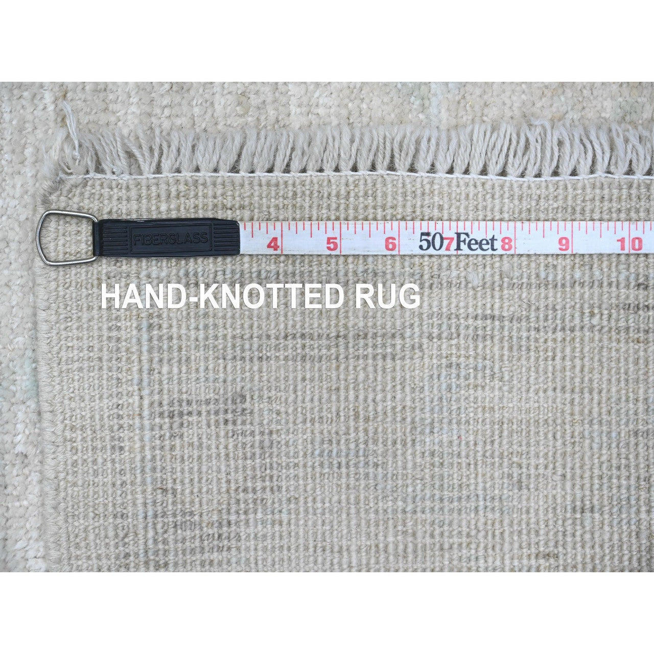 Gray 2'8" x 9'7" Oushak And Peshawar Hand knotted Wool Rug - Sku: O089964