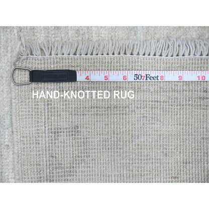 Oushak And Peshawar Wool Hand Knotted Rug Grey 2.8x9.7 -O089964