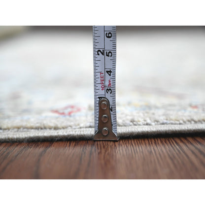 Oushak And Peshawar Wool Hand Knotted Rug Grey 3.10x5.9 -O089971