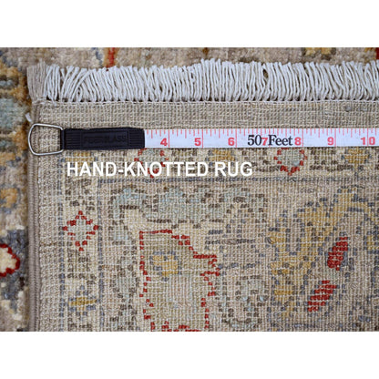 Oushak And Peshawar Wool Hand Knotted Rug Grey 3.10x5.9 -O089971