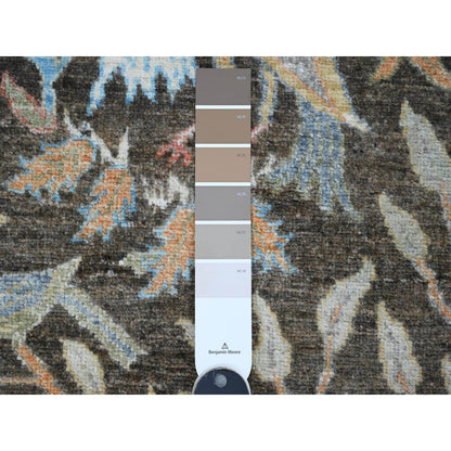 Oushak And Peshawar Wool Hand Knotted Rug Grey 6.0x6.0 -O089982