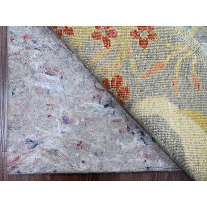 Oushak And Peshawar Wool Hand Knotted Rug Grey 10.0x10.1 -O089983