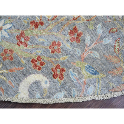 Oushak And Peshawar Wool Hand Knotted Rug Grey 10.0x10.1 -O089983