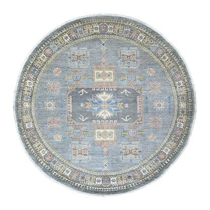 Oushak And Peshawar Wool Hand Knotted Rug Grey 7.8x7.11 -O089997