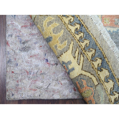 Oushak And Peshawar Wool Hand Knotted Rug Grey 7.8x7.11 -O089997