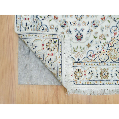 Fine Oriental Wool Hand Knotted Rug Ivory Ivory 2.6X22.9 -O090001