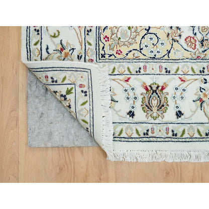 Fine Oriental Wool Hand Knotted Rug Ivory Ivory 5.0X8.0 -O090015