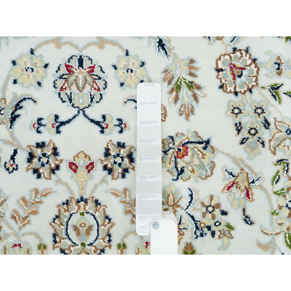 Fine Oriental Wool Hand Knotted Rug Ivory Ivory 5.0X8.0 -O090015