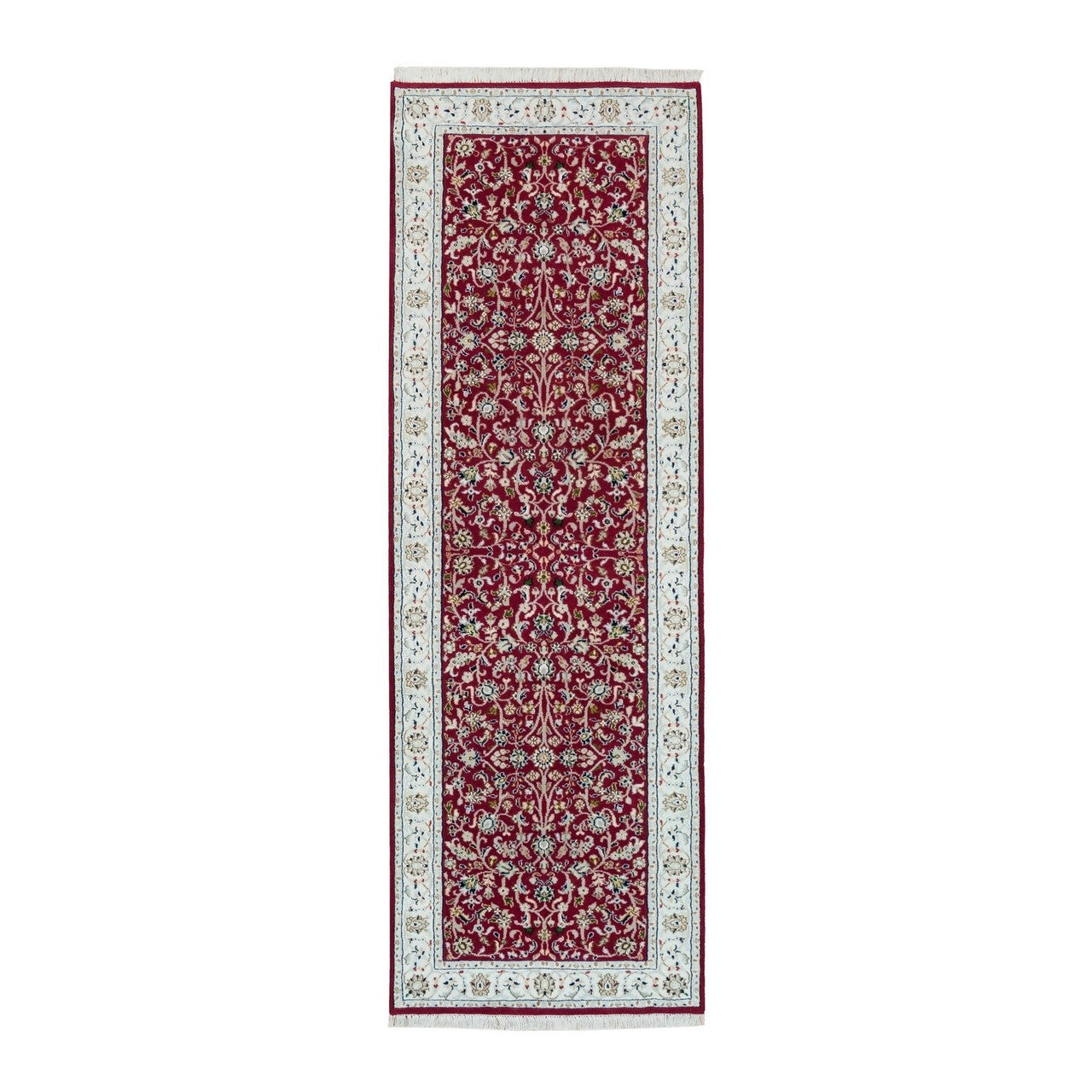 Red 2'9" x 8'2" Fine Oriental Hand knotted Wool Rug -O090022