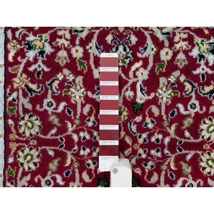 Fine Oriental Wool Hand Knotted Rug Red Ivory 2.9X8.2 -O090022