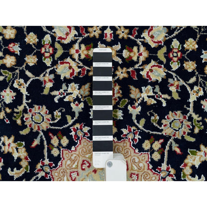 Fine Oriental Wool Hand Knotted Rug Blue Ivory 2.8X15.10 -O090034