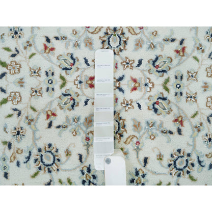 Fine Oriental Wool Hand Knotted Rug Ivory Ivory 2.7X8.2 -O090039