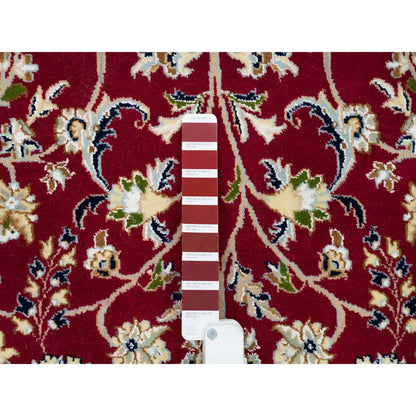 Fine Oriental Wool Hand Knotted Rug Red Ivory 6.0X6.0 -O090052