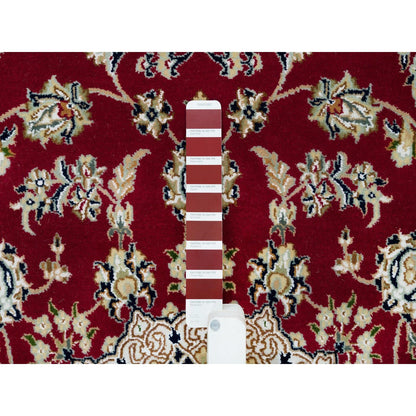 Fine Oriental Wool Hand Knotted Rug Red Ivory 4.6X6.10 -O090062