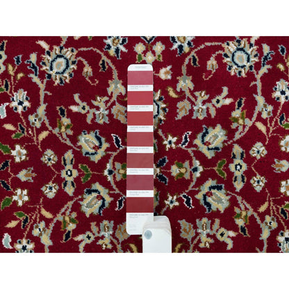 Fine Oriental Wool Hand Knotted Rug Red Ivory 2.8X17.10 -O090064