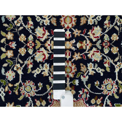 Fine Oriental Wool Hand Knotted Rug Blue Ivory 2.8X18.5 -O090065
