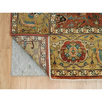 Heriz Wool Hand Knotted Rug Red Gold 8.1X10.1 -O090079