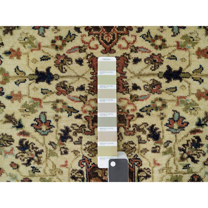 Heriz Wool Hand Knotted Rug Beige Dark Brown 2.8X6.1 -O090095