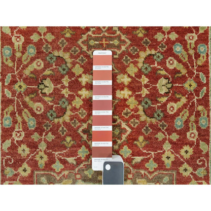 Fine Oriental Wool Hand Knotted Rug Red Brown 2.7X18.0 -O090107