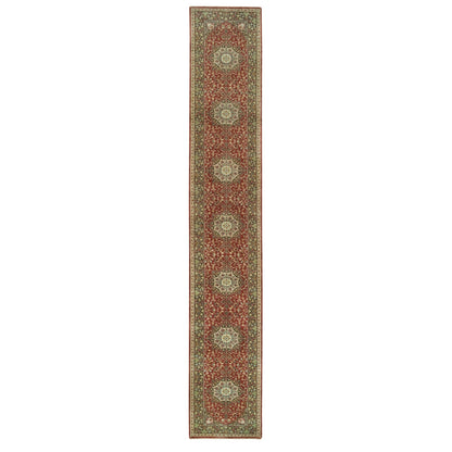 Fine Oriental Wool Hand Knotted Rug Red Brown 2.8X16.0 -O090112