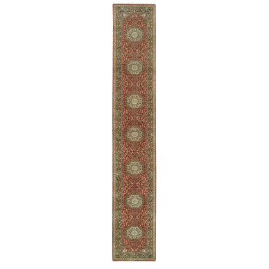 Fine Oriental Wool Hand Knotted Rug Red Brown 2.8X16.0 -O090112