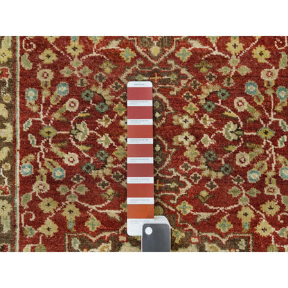 Fine Oriental Wool Hand Knotted Rug Red Brown 2.6X10.1 -O090113