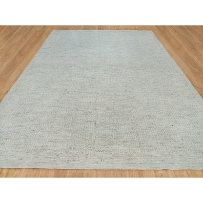 Flat Weave Wool Hand Woven Rug Grey No Border 12.0X14.10 -O090120